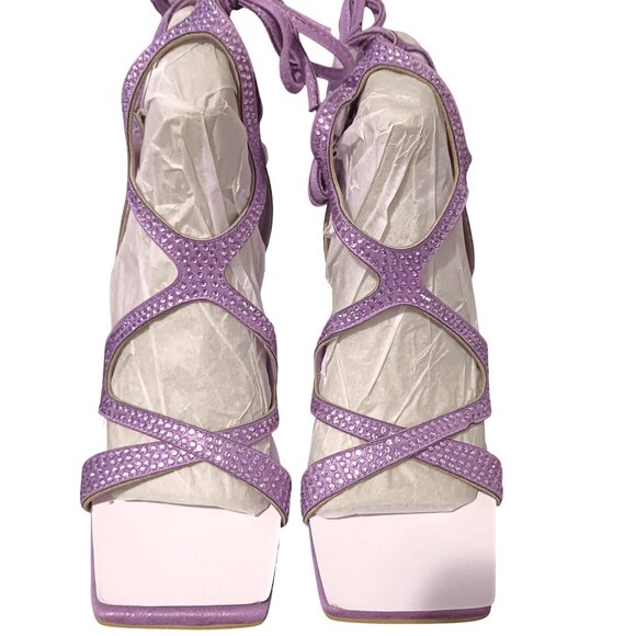 Nine West Alanah 2 Faux Suede Pumps in Light Purple Size 7.5, NIB, Strappy Style - Picture 2 of 8